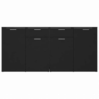 vidaXL サイドボード ブラック 160x36x75cm エンジニアリングウッド (2x805771)家具 キャビネット&収納 サイドボード(代引不可)