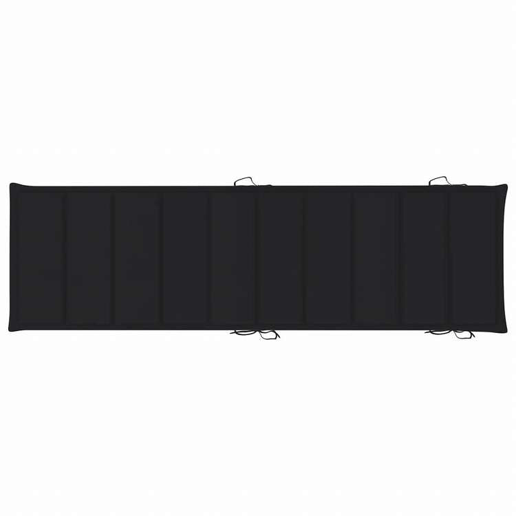 vidaXL サンラウンジャー テーブル&クッション付 2点セット アカシア無垢材家具 アウトドア家具 屋外椅子 サンラウンジャー(代引不可)