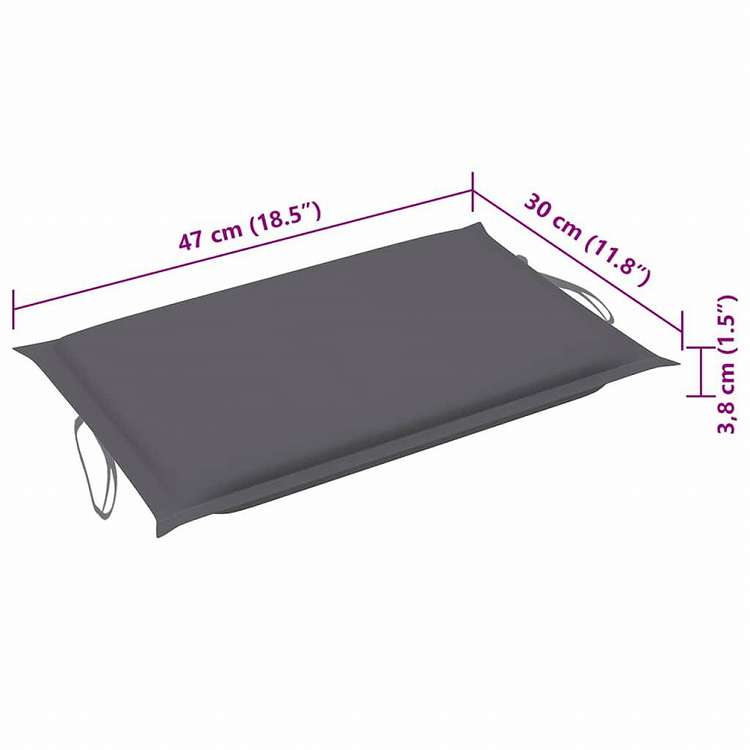 vidaXL サンラウンジャー テーブル&クッション付 2点セット アカシア無垢材家具 アウトドア家具 屋外椅子 サンラウンジャー(代引不可)