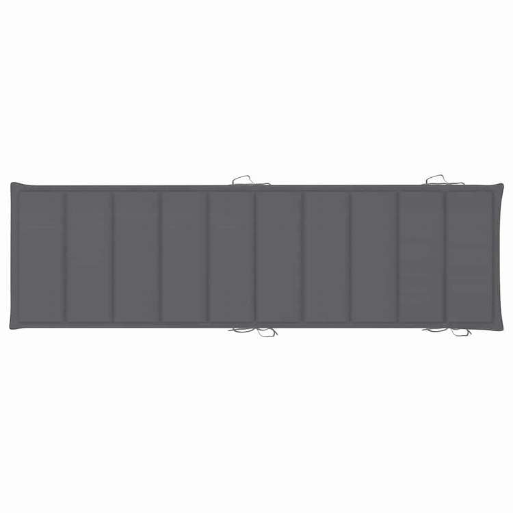 vidaXL サンラウンジャー テーブル&クッション付 2点セット アカシア無垢材家具 アウトドア家具 屋外椅子 サンラウンジャー(代引不可)