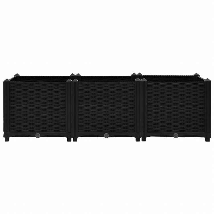 vidaXL レイズドベッド 120x40x38 cm ポリプロピレン製ホーム&ガーデン 芝&ガーデン ガーデニング 鉢植え・プランター(代引不可)