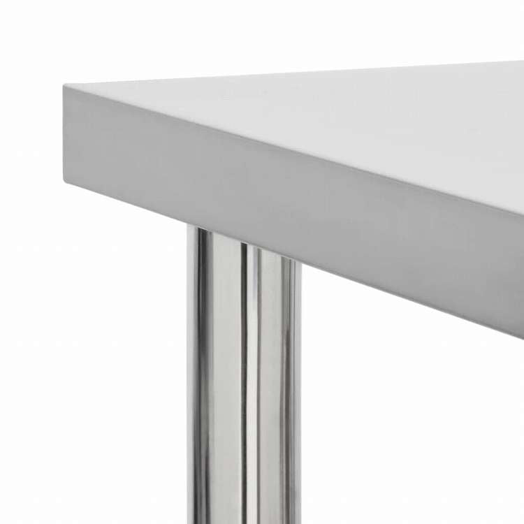 vidaXL キッチン作業机 車輪付き 60x60x85 cm ステンレススチールビジネス&工業用 食品サービス(代引不可)