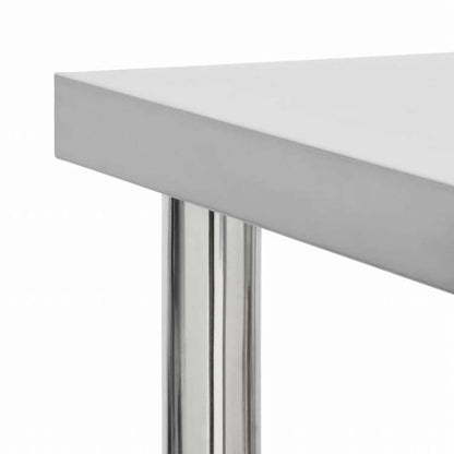 vidaXL キッチン作業机 車輪付き 60x60x85 cm ステンレススチールビジネス&工業用 食品サービス(代引不可)