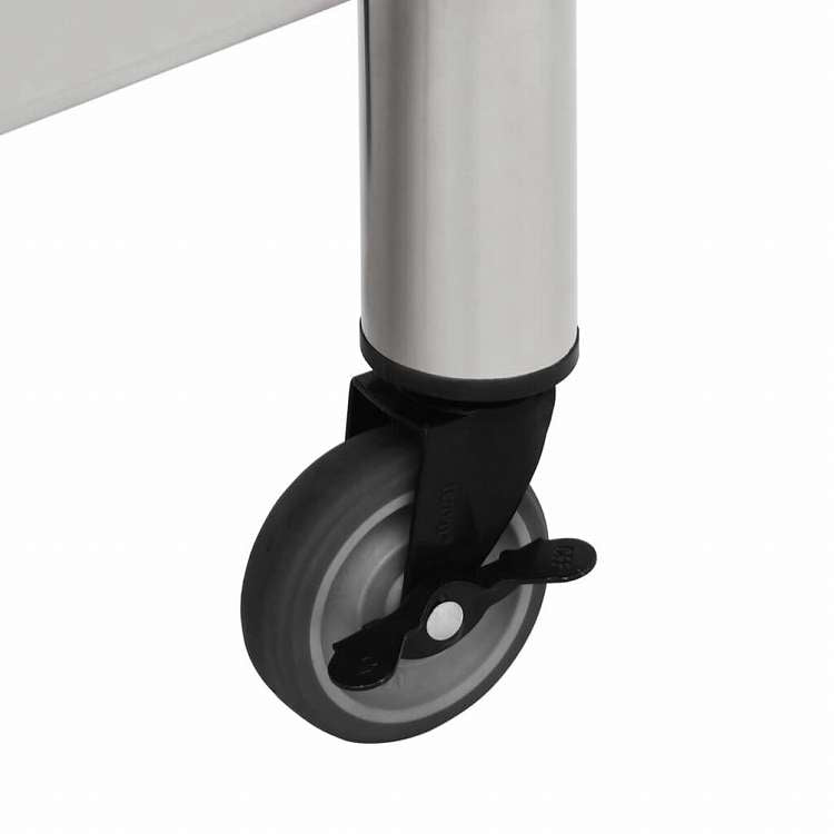 vidaXL キッチン作業机 車輪付き 60x60x85 cm ステンレススチールビジネス&工業用 食品サービス(代引不可)