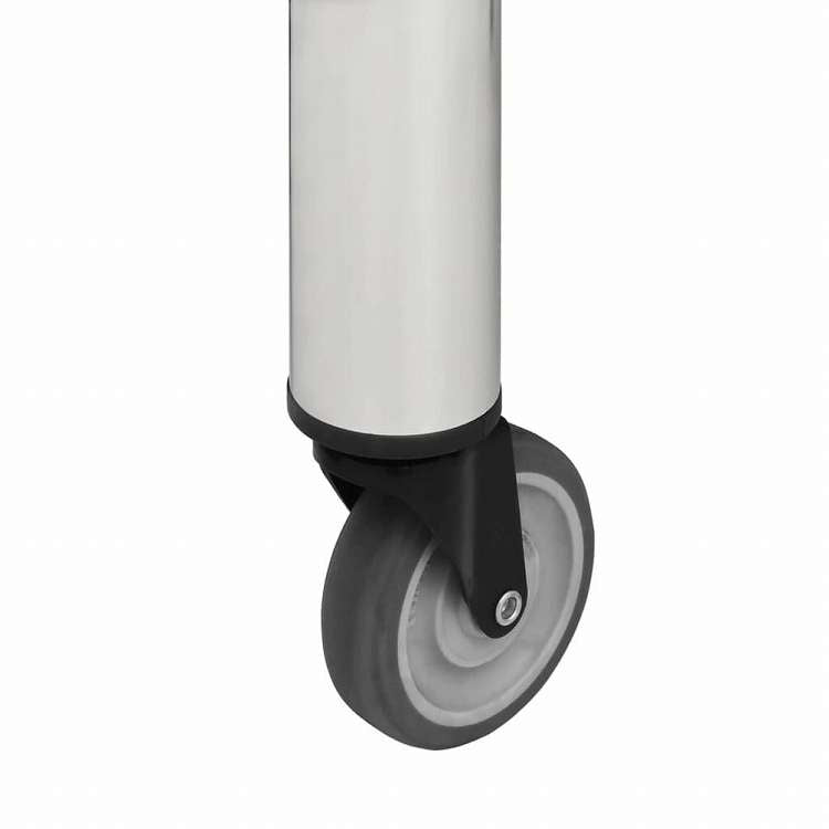 vidaXL キッチン作業机 車輪付き 100x60x85 cm ステンレススチールビジネス&工業用 食品サービス(代引不可)