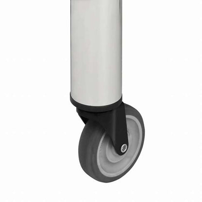 vidaXL キッチン作業机 車輪付き 100x60x85 cm ステンレススチールビジネス&工業用 食品サービス(代引不可)