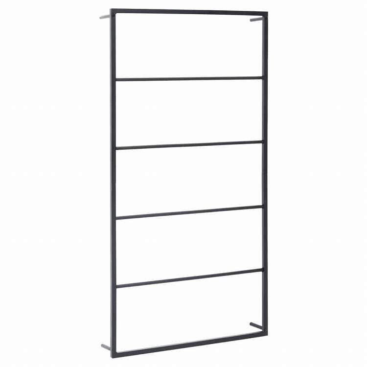 vidaXL タオルラック ブラック 60x10x116 cm スチール製ホーム&ガーデン バスルーム用品 タオルラック・ホルダー(代引不可)