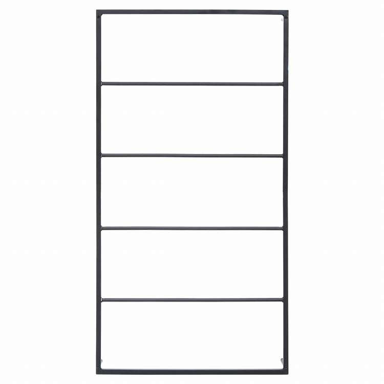 vidaXL タオルラック ブラック 60x10x116 cm スチール製ホーム&ガーデン バスルーム用品 タオルラック・ホルダー(代引不可)