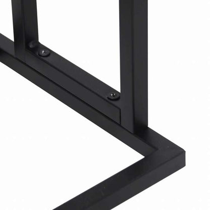 vidaXL 自立式タオル掛け ブラック 48x24x78.5 cm 鉄製ホーム&ガーデン バスルーム用品 タオルラック・ホルダー(代引不可)