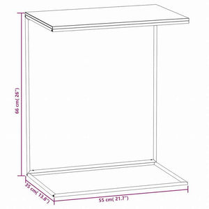 vidaXL サイドテーブル ブラック 55x35x66cm エンジニアリングウッド家具 テーブル アクセントテーブル コーヒーテーブル(代引不可)