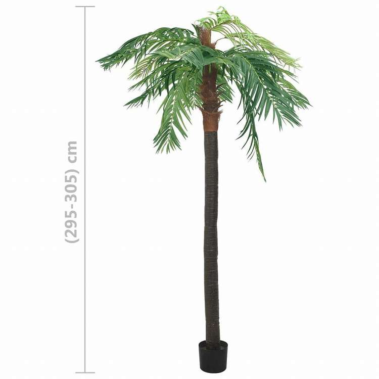 vidaXL 人工観葉植物 フェニックスパーム 鉢付 305cm グリーンホーム&ガーデン デコレーション 造花(代引不可)