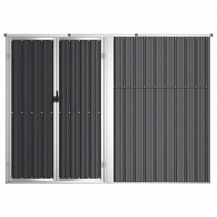 vidaXL 園芸用具 物置 225x89x161 cm 亜鉛メッキ鋼製 アントラシートホーム&ガーデン 芝&ガーデン アウトドアリビング アウトドアストラクチャー 日除け・ガレージ・カーポート(代引不可)