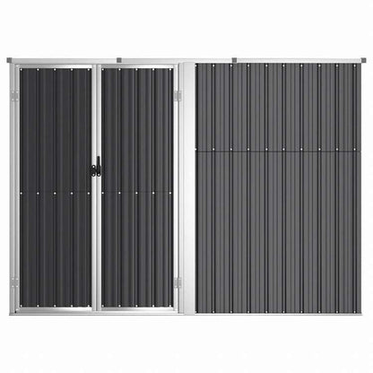 vidaXL 園芸用具 物置 225x89x161 cm 亜鉛メッキ鋼製 アントラシートホーム&ガーデン 芝&ガーデン アウトドアリビング アウトドアストラクチャー 日除け・ガレージ・カーポート(代引不可)