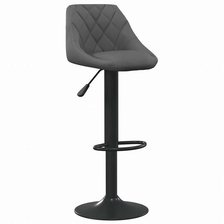 vidaXL バースツール 2点 ダークグレー ベルベット製家具 チェア テーブル・バースツール(代引不可)