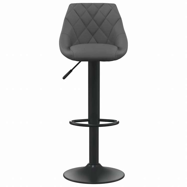 vidaXL バースツール 2点 ダークグレー ベルベット製家具 チェア テーブル・バースツール(代引不可)