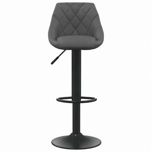 vidaXL バースツール 2点 ダークグレー ベルベット製家具 チェア テーブル・バースツール(代引不可)