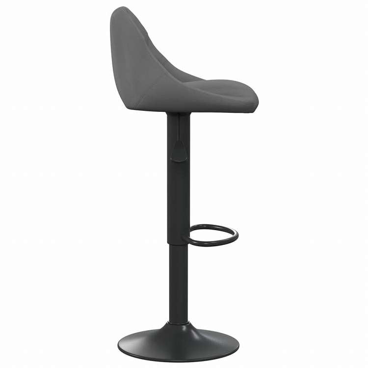 vidaXL バースツール 2点 ダークグレー ベルベット製家具 チェア テーブル・バースツール(代引不可)