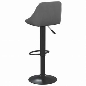 vidaXL バースツール 2点 ダークグレー ベルベット製家具 チェア テーブル・バースツール(代引不可)