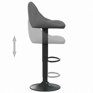 vidaXL バースツール 2点 ダークグレー ベルベット製家具 チェア テーブル・バースツール(代引不可)
