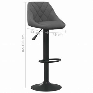 vidaXL バースツール 2点 ダークグレー ベルベット製家具 チェア テーブル・バースツール(代引不可)