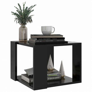 vidaXL コーヒーテーブル ブラック 40x40x30cm エンジニアリングウッド家具 テーブル アクセントテーブル コーヒーテーブル(代引不可)