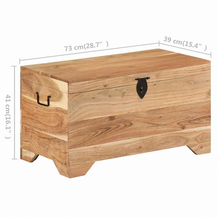 vidaXL 収納チェスト アカシア無垢材家具 キャビネット&収納 収納チェスト(代引不可)