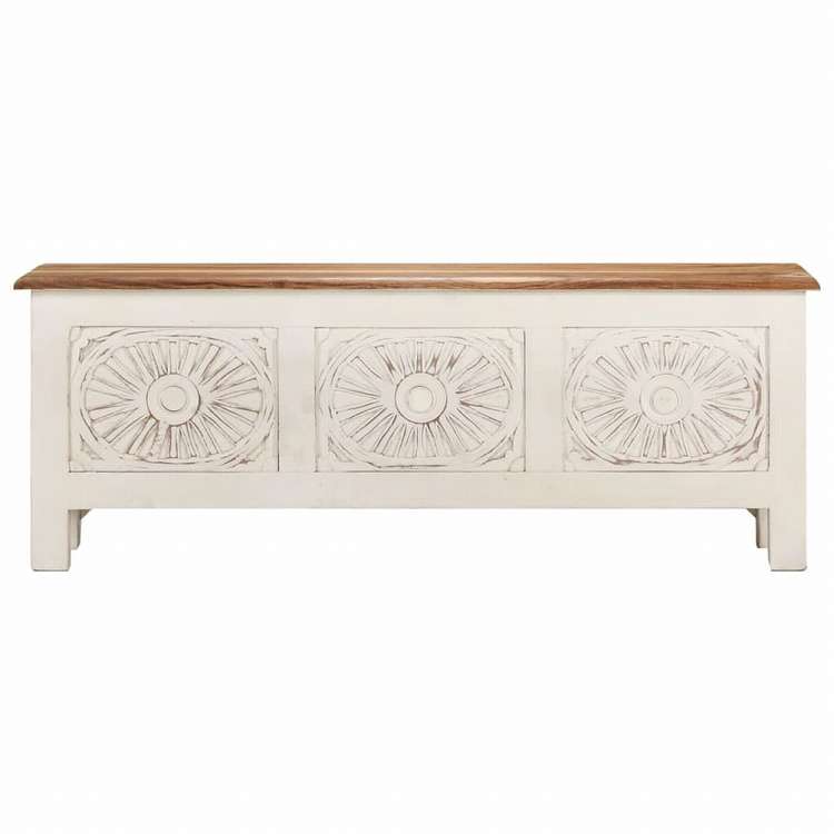 vidaXL 収納ボックス 110x30x40 cm アカシア無垢材家具 キャビネット&収納 収納チェスト(代引不可)