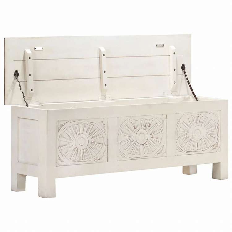 vidaXL 収納ボックス 110x30x40 cm アカシア無垢材家具 キャビネット&収納 収納チェスト(代引不可)