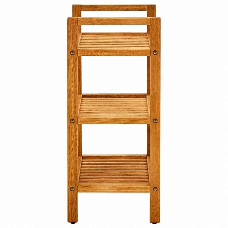 ✨お洒落✨木製シューズラック　引取り価格 vidaXL 331745 vidaXL シューズラック 3段 50x27x60 cm オーク無垢材