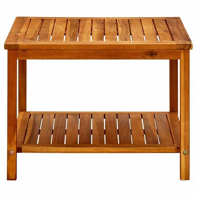 vidaXL コーヒーテーブル 60x60x45cm アカシア無垢材家具 テーブル アクセントテーブル コーヒーテーブル(代引不可)