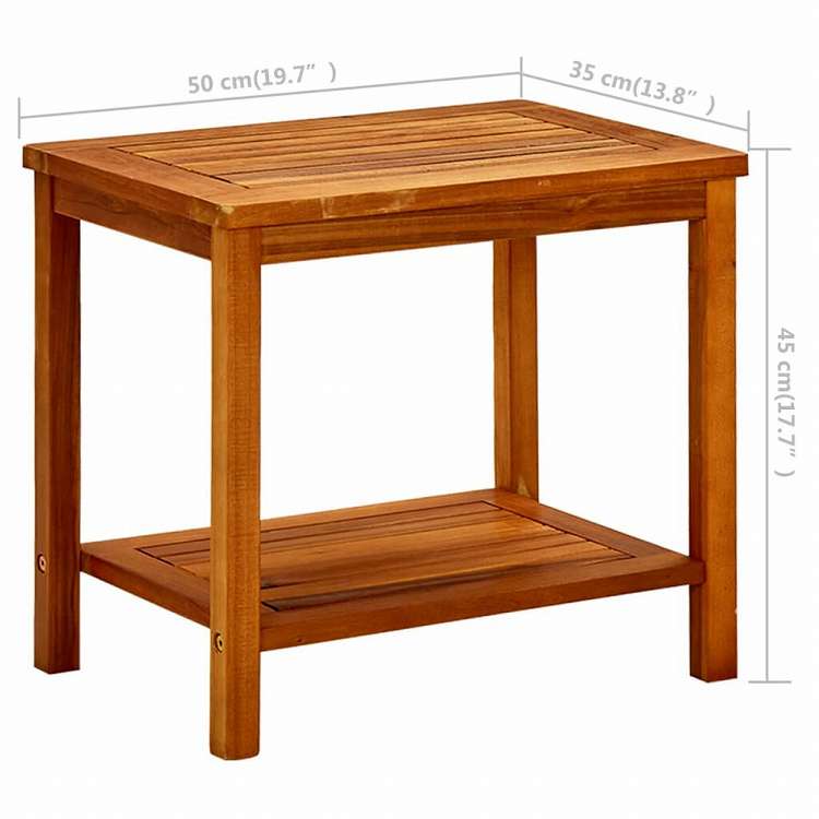 vidaXL コーヒーテーブル 50x35x45cm アカシア無垢材家具 テーブル アクセントテーブル コーヒーテーブル(代引不可)