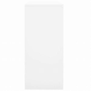 vidaXL オフィスキャビネット スライド式ドア付き ホワイト 90x40x90cm スチール家具 キャビネット&収納 収納キャビネット・ロッカー(代引不可)