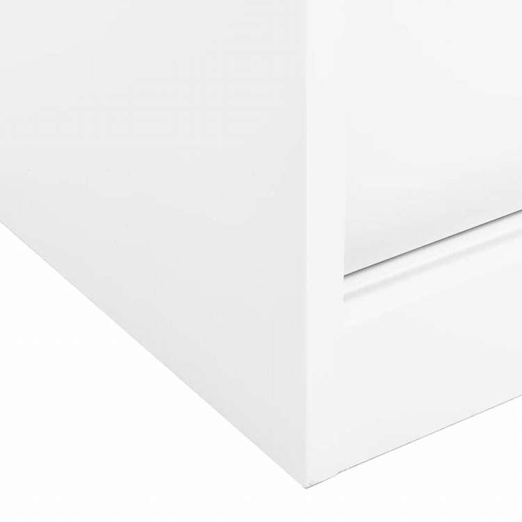 vidaXL オフィスキャビネット スライド式ドア付き ホワイト 90x40x90cm スチール家具 キャビネット&収納 収納キャビネット・ロッカー(代引不可)