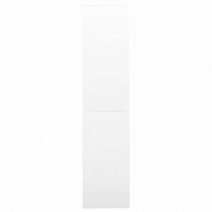 vidaXL オフィスキャビネット スライド式ドア付 ホワイト 90x40x180cm スチール製家具 キャビネット&収納 収納キャビネット・ロッカー(代引不可)