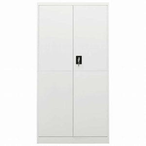vidaXL ロッカーキャビネット ホワイト 90x40x180 cm スチール家具 キャビネット&収納 ファイル棚(代引不可)