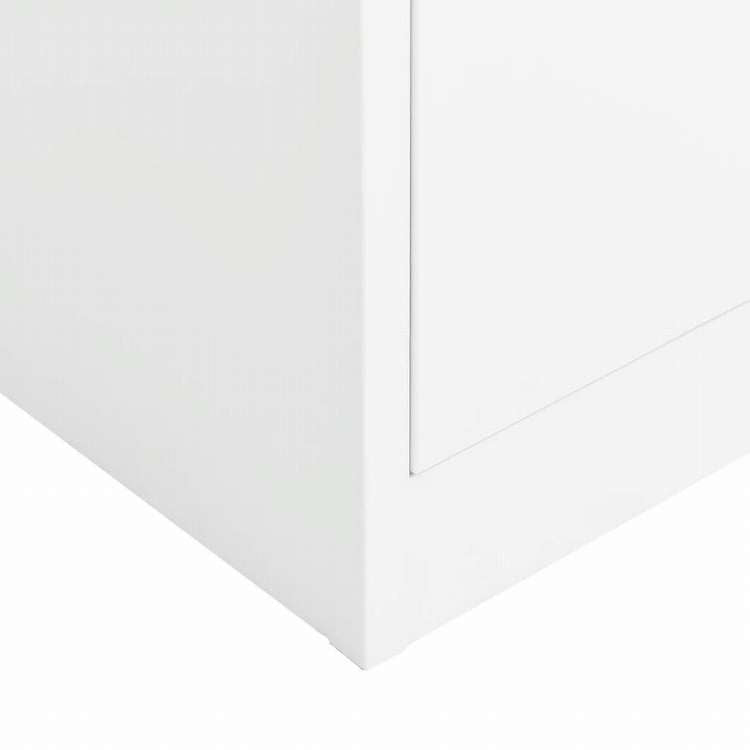 vidaXL ロッカーキャビネット ホワイト 90x40x180 cm スチール家具 キャビネット&収納 ファイル棚(代引不可)