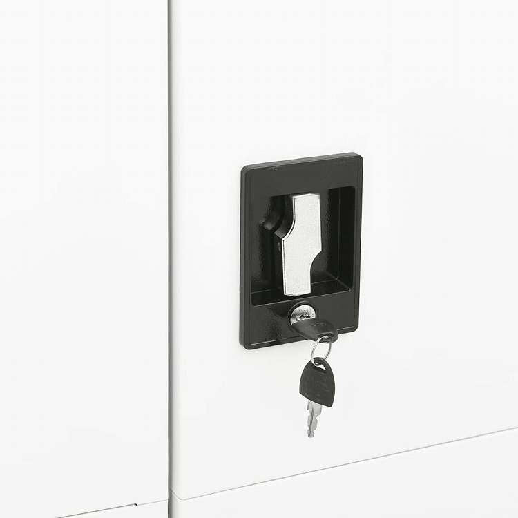 vidaXL ロッカーキャビネット ホワイト 90x40x180 cm スチール家具 キャビネット&収納 ファイル棚(代引不可)