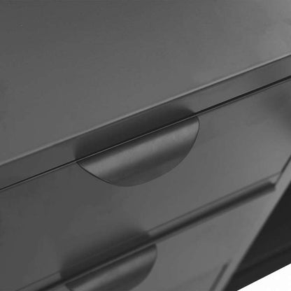 vidaXL サイドボード アントラシート 105x35x70cm スチール&強化ガラス製家具 キャビネット&収納 サイドボード(代引不可)