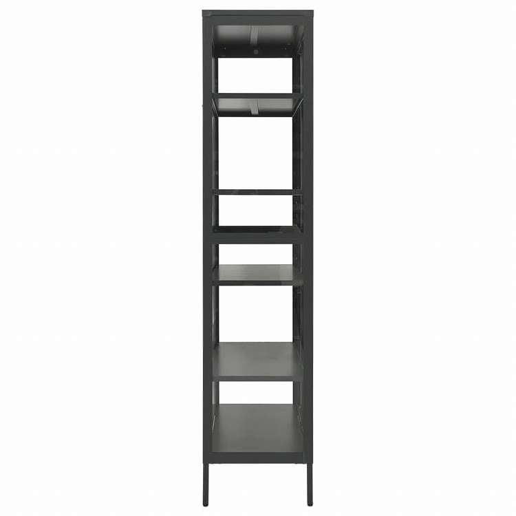 vidaXL ディスプレイキャビネット アントラシート 90x40x180cm スチール&強化ガラス家具 キャビネット&収納 収納キャビネット・ロッカー(代引不可)