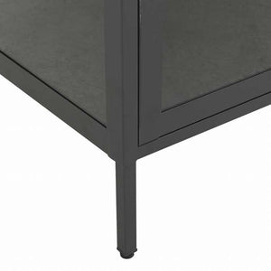 vidaXL ディスプレイキャビネット アントラシート 90x40x180cm スチール&強化ガラス家具 キャビネット&収納 収納キャビネット・ロッカー(代引不可)
