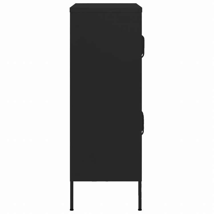vidaXL ストレージキャビネット ブラック 80x35x101.5cm スチール家具 キャビネット&収納 収納キャビネット・ロッカー(代引不可)