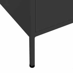 vidaXL ストレージキャビネット ブラック 80x35x101.5cm スチール家具 キャビネット&収納 収納キャビネット・ロッカー(代引不可)