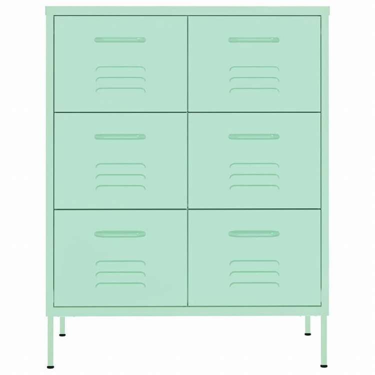 vidaXL ストレージキャビネット ミント 80x35.5x101.5cm スチール家具 キャビネット&収納 収納キャビネット・ロッカー(代引不可)