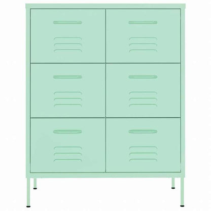 vidaXL ストレージキャビネット ミント 80x35.5x101.5cm スチール家具 キャビネット&収納 収納キャビネット・ロッカー(代引不可)