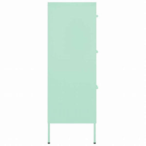 vidaXL ストレージキャビネット ミント 80x35.5x101.5cm スチール家具 キャビネット&収納 収納キャビネット・ロッカー(代引不可)