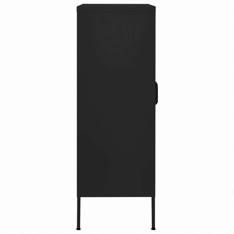 vidaXL ストレージキャビネット ブラック 80x35.5x101.5cm スチール家具 キャビネット&収納 収納キャビネット・ロッカー(代引不可)