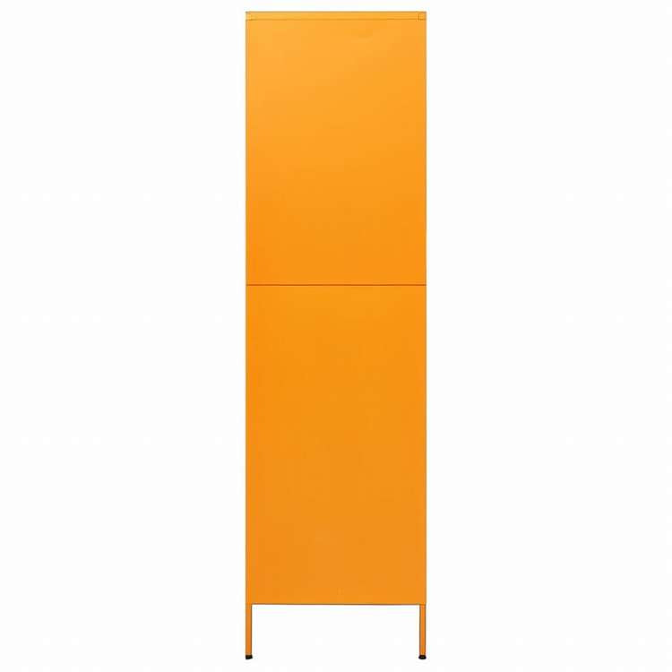 vidaXL 洋服ダンス マスタードイエロー 90x50x180 cm スチール家具 キャビネット&収納 戸棚・ワードローブ(代引不可)