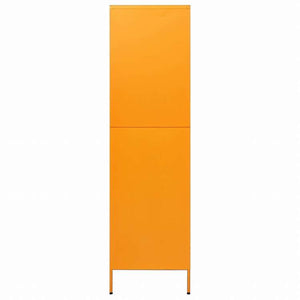 vidaXL 洋服ダンス マスタードイエロー 90x50x180 cm スチール家具 キャビネット&収納 戸棚・ワードローブ(代引不可)