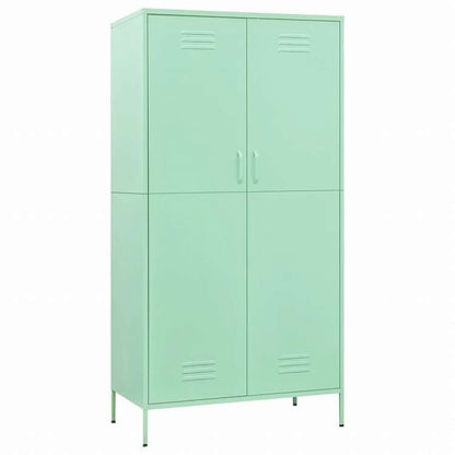 vidaXL 洋服ダンス ミント 90x50x180 cm スチール家具 キャビネット&収納 戸棚・ワードローブ(代引不可)