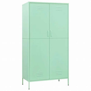 vidaXL 洋服ダンス ミント 90x50x180 cm スチール家具 キャビネット&収納 戸棚・ワードローブ(代引不可)